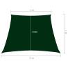 Sunshade Sail Oxford Fabric Trapezium 3/5x4m Dark Green | HipoMarket