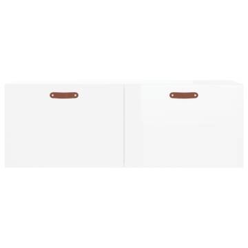 High Gloss White Wall Cabinet | 100x36.5x35 cm | HipoMarket