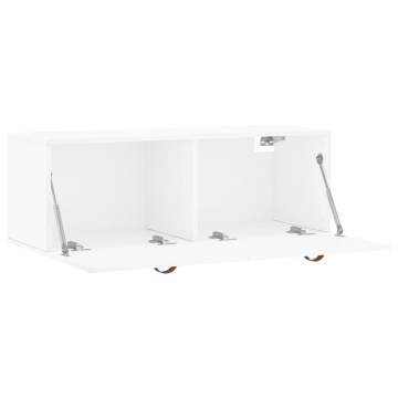 High Gloss White Wall Cabinet | 100x36.5x35 cm | HipoMarket