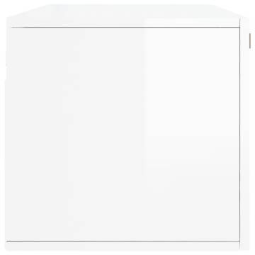 High Gloss White Wall Cabinet | 100x36.5x35 cm | HipoMarket