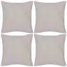 4 Beige Cushion Covers Cotton 40 x 40 cm Colour beige Size 40 x 40 cm Quantity in Package 1 