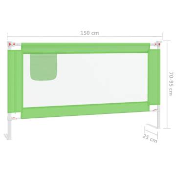 Toddler Safety Bed Rail Green - 150x25cm - Hipo Market