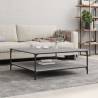 Coffee Table Grey Sonoma 100x100x40 cm Engineered Wood Colour grey sonoma Size 100 x 100 x 40 cm Quantity in Package 1 