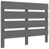 Stylish Grey Headboard - Solid Pine Wood 100x3x80 cm