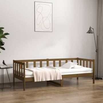 Day Bed Honey Brown 90x190 cm Solid Wood Pine - Versatile & Sturdy