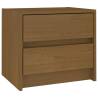 Rustic Honey Brown Bedside Cabinet in Solid Pine Wood