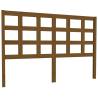 Stylish Honey Brown Bed Headboard - Solid Pine Wood 145.5x100 cm