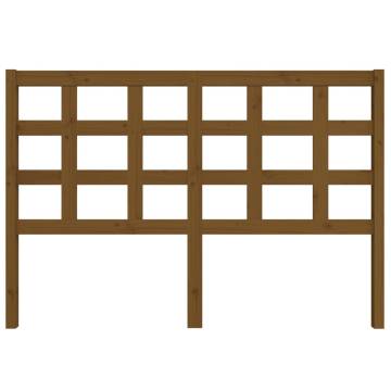 Stylish Honey Brown Bed Headboard - Solid Pine Wood 145.5x100 cm