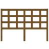 Stylish Honey Brown Bed Headboard - Solid Pine Wood 145.5x100 cm