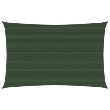 Dark Green Sunshade Sail 2x4m HDPE | UV & Mould Resistant