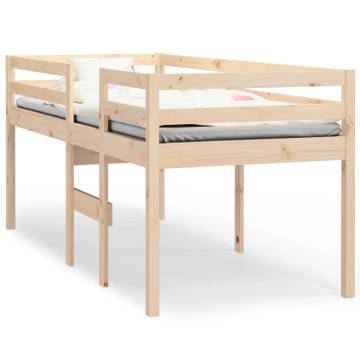 High Sleeper Bed 90x200 cm - Solid Wood Pine | HipoMarket