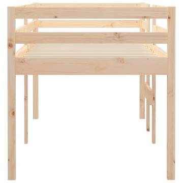 High Sleeper Bed 90x200 cm - Solid Wood Pine | HipoMarket