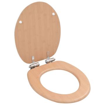 Soft Close WC Toilet Seat - Bamboo Design | Hipo Market