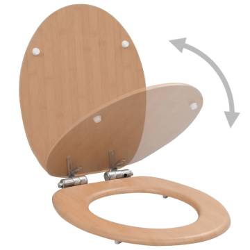 Soft Close WC Toilet Seat - Bamboo Design | Hipo Market