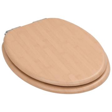 Soft Close WC Toilet Seat - Bamboo Design | Hipo Market