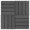 11 pcs Decking Tiles Deep Embossed WPC 30x30 cm 1 sqm Black Colour black Number of 1 