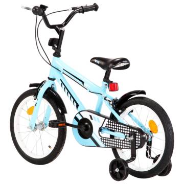 Kids Bike 16 inch Black & Blue - Safe & Stylish Ride