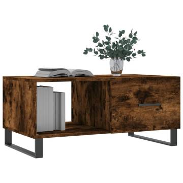 Elegant Smoked Oak Coffee Table - 90x50x40 cm | HipoMarket