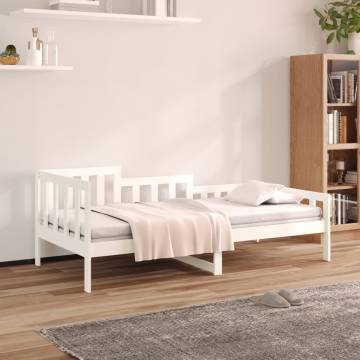 Day Bed White 90x190 cm | Solid Wood Pine | HipoMarket