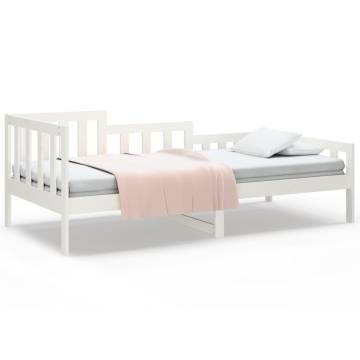 Day Bed White 90x190 cm | Solid Wood Pine | HipoMarket