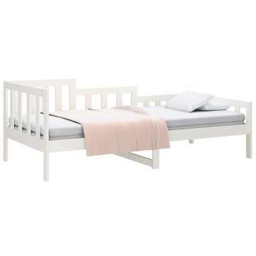 Day Bed White 90x190 cm | Solid Wood Pine | HipoMarket