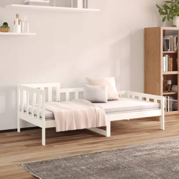 Day Bed White 90x190 cm | Solid Wood Pine | HipoMarket