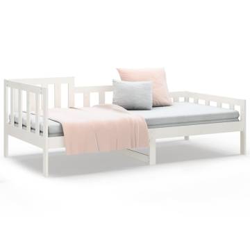 Day Bed White 90x190 cm | Solid Wood Pine | HipoMarket