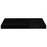 Floating Wall Shelves 4 pcs High Gloss Black - Stylish Display