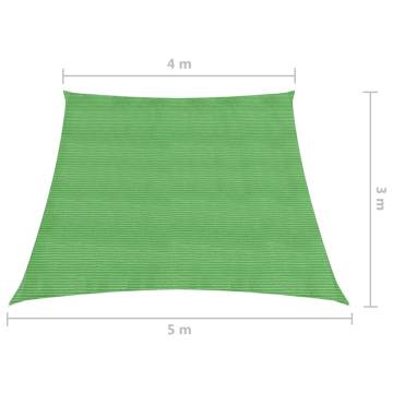 Light Green Sunshade Sail 160 g/m² - 4/5x3 m HDPE