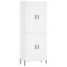 Stylish Highboard in White - 69.5x34x180 cm Engineered Wood