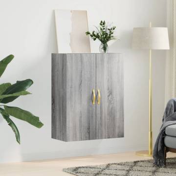 Wall Mounted Cabinet Grey Sonoma - Elegant Storage Solution