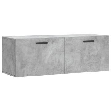 Concrete Grey Wall Cabinet 100x36.5x35 cm | Hipo Market