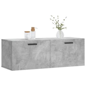 Concrete Grey Wall Cabinet 100x36.5x35 cm | Hipo Market