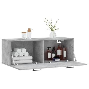 Concrete Grey Wall Cabinet 100x36.5x35 cm | Hipo Market