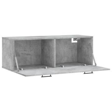 Concrete Grey Wall Cabinet 100x36.5x35 cm | Hipo Market