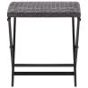 Folding Stool Poly Rattan Brown | Stylish & Durable