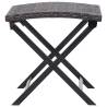 Folding Stool Poly Rattan Brown | Stylish & Durable