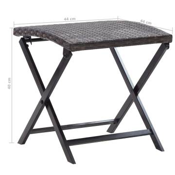 Folding Stool Poly Rattan Brown | Stylish & Durable