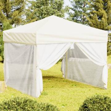 Folding Party Tent with Sidewalls Cream 3x3 m - Buy Now