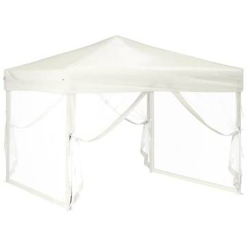 Folding Party Tent with Sidewalls Cream 3x3 m - Buy Now