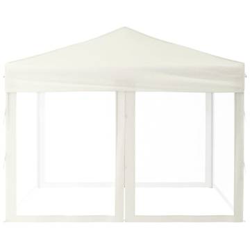 Folding Party Tent with Sidewalls Cream 3x3 m - Buy Now