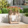 Planter with Shelf 54x54x81 cm Solid Wood Pine Colour natural Size 54 x 54 x 81 cm Quantity in Package 1 