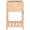 Planter with Shelf - Solid Pine Wood 54x54x81 cm | Hipo Market