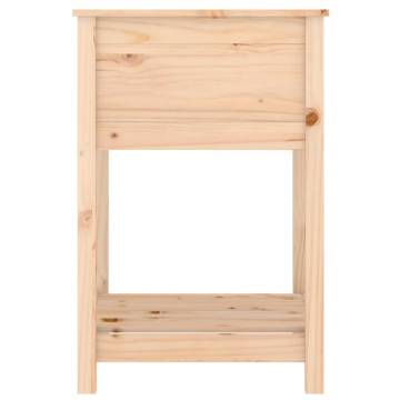 Planter with Shelf - Solid Pine Wood 54x54x81 cm | Hipo Market