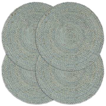 Handmade Olive Green Jute Placemats - Set of 4 | HipoMarket