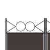 5-Panel Room Divider Brown 200x200 cm - Stylish Privacy Screen