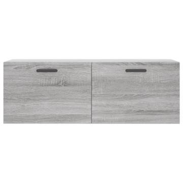 Grey Sonoma Wall Cabinet 100x36.5x35 cm | Durable Storage