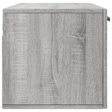 Grey Sonoma Wall Cabinet 100x36.5x35 cm | Durable Storage