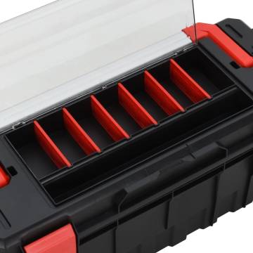 Tool Box Black and Red 65x28x31.5 cm - Durable Storage Solution