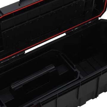 Tool Box Black and Red 65x28x31.5 cm - Durable Storage Solution